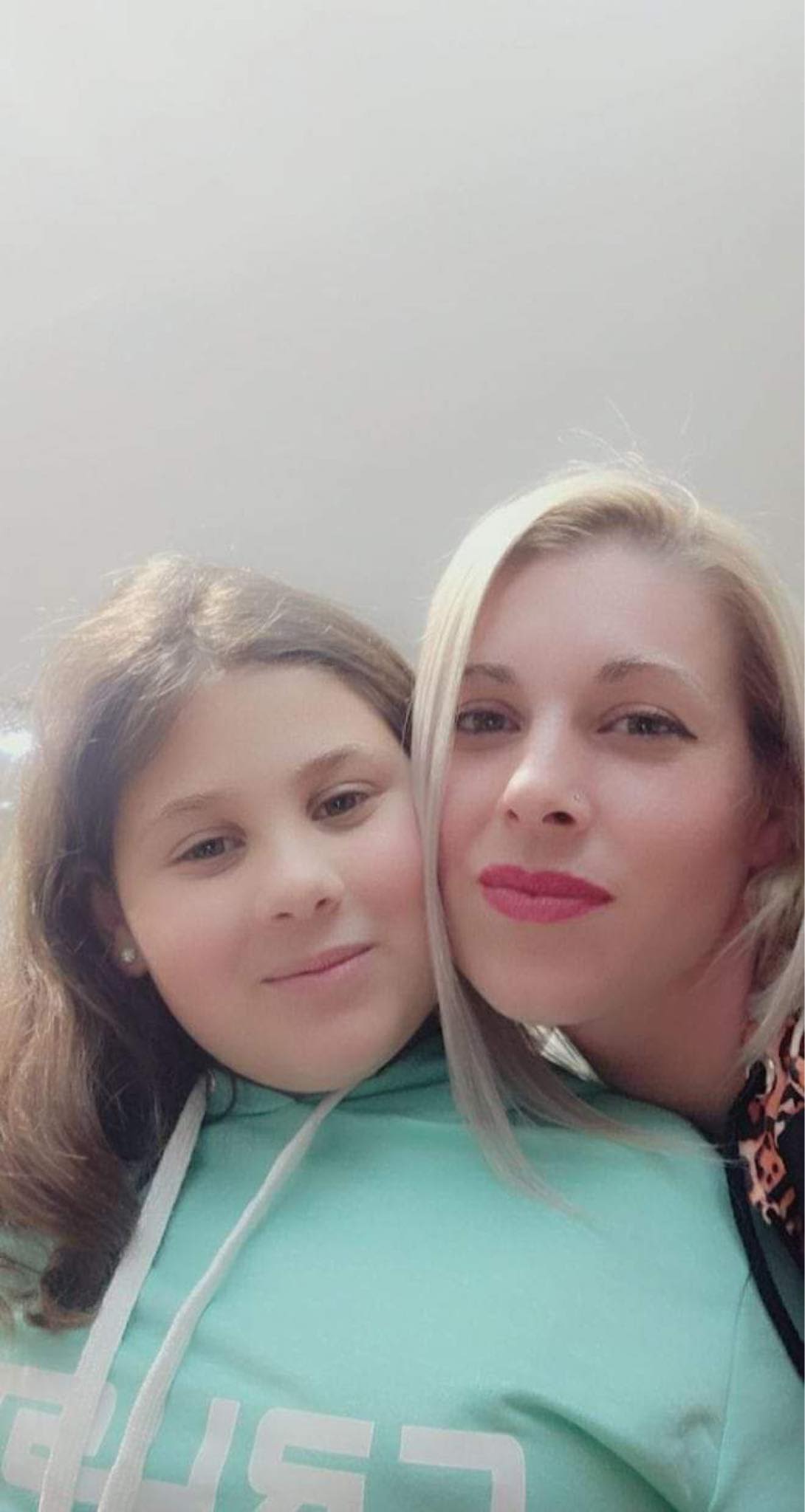 Therese with her eldest daughter.