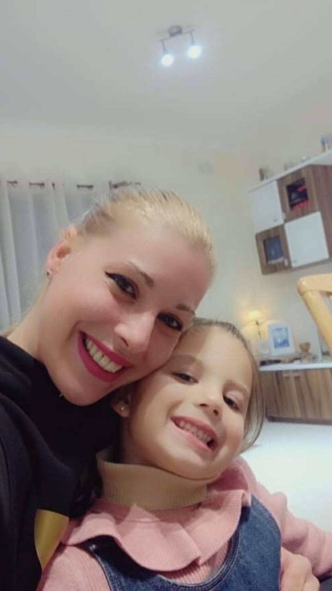 Therese with her youngest daughter.